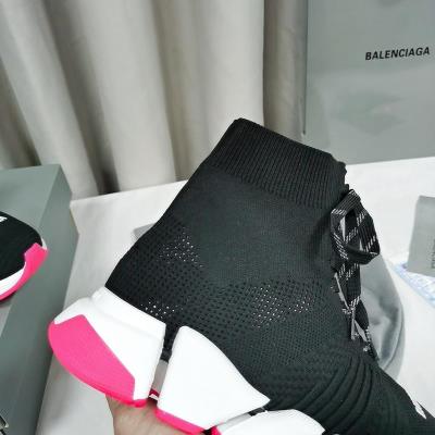 wholesale quality balenciaga speed 2.0 black white pink